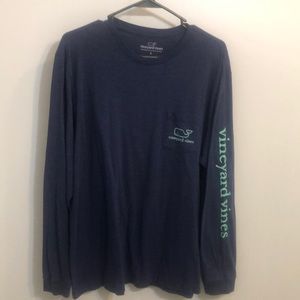 Long Sleeve Shirt - Vineyard Vines - Large - Dark Blue
